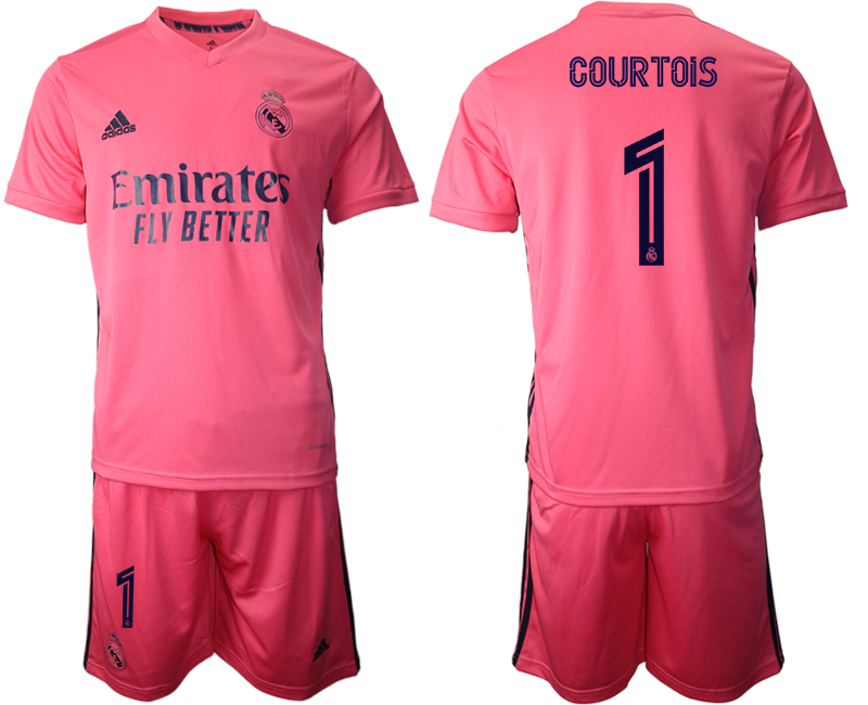 Men 2020-2021 club Real Madrid away #1 pink Soccer Jerseys1->real madrid jersey->Soccer Club Jersey